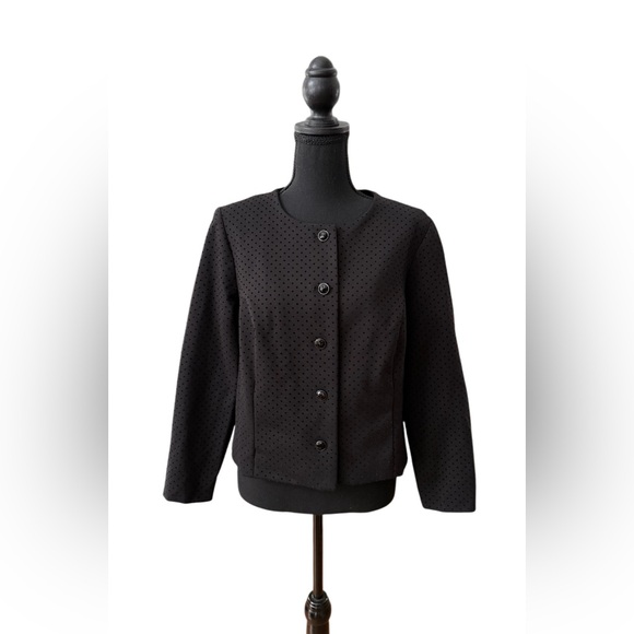 Chico's Jackets & Blazers - Chico's Black Button-Up Blazer Jacket with Gem Buttons